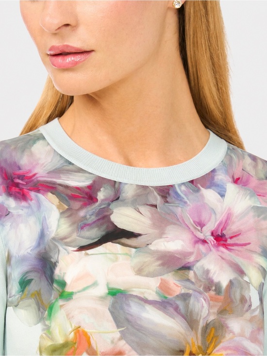 Ted Baker Tops - Ted Baker Gertie Hanging Gardens Floral Silk Blend Sweater Mint UK 3 US 8 M 90s